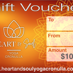 Heart and Soul Yoga Cronulla $100 Gift Voucher