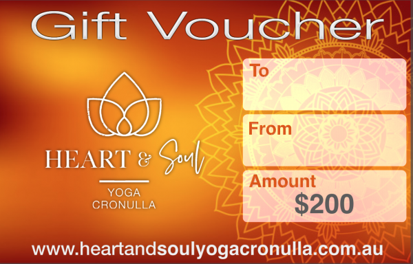 Heart and Soul Yoga Cronulla $200 Gift Voucher